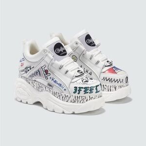 Buffalo Classic Graffiti Low-Top Platform Sneakers size 41